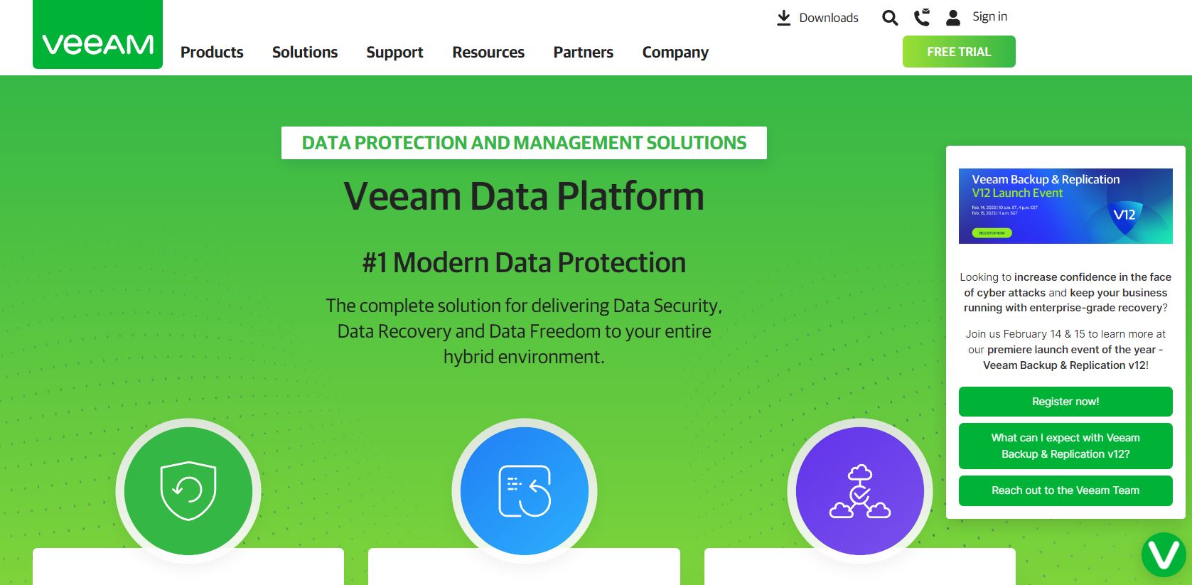Funzionalità di sicurezza, ripristino e cloud ibrido nella NUOVA Veeam Data Platform