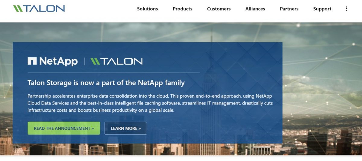 Talon Storage acquisita da NetApp