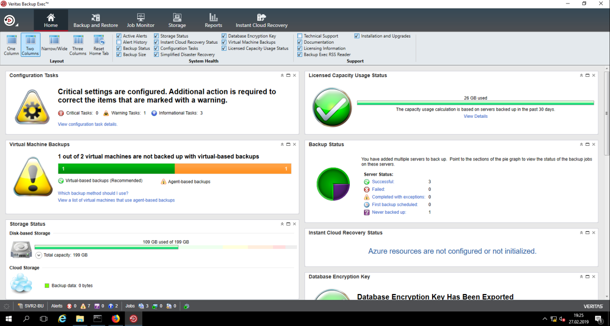 Veritas Backup Exec certificato Microsoft Azure e Windows Server 2019