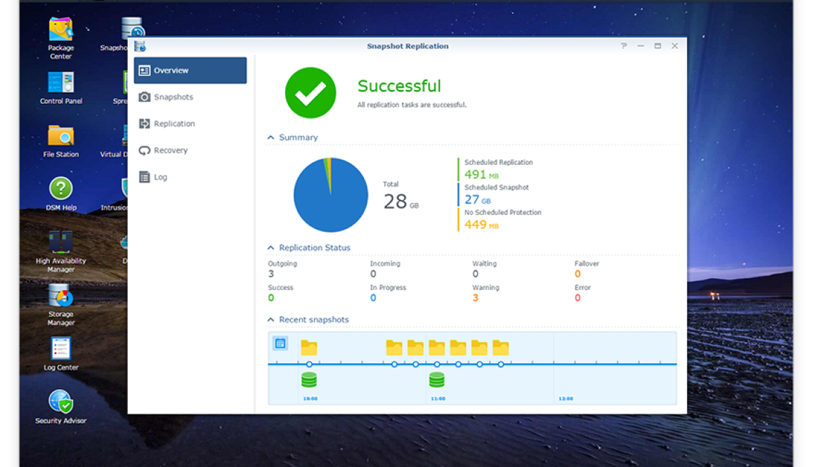 snapshot_replication_DiskStation Manager 6.0, Synology