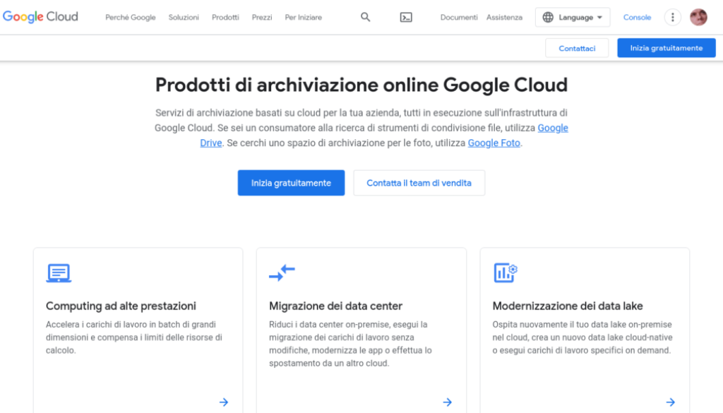 storage google cloude